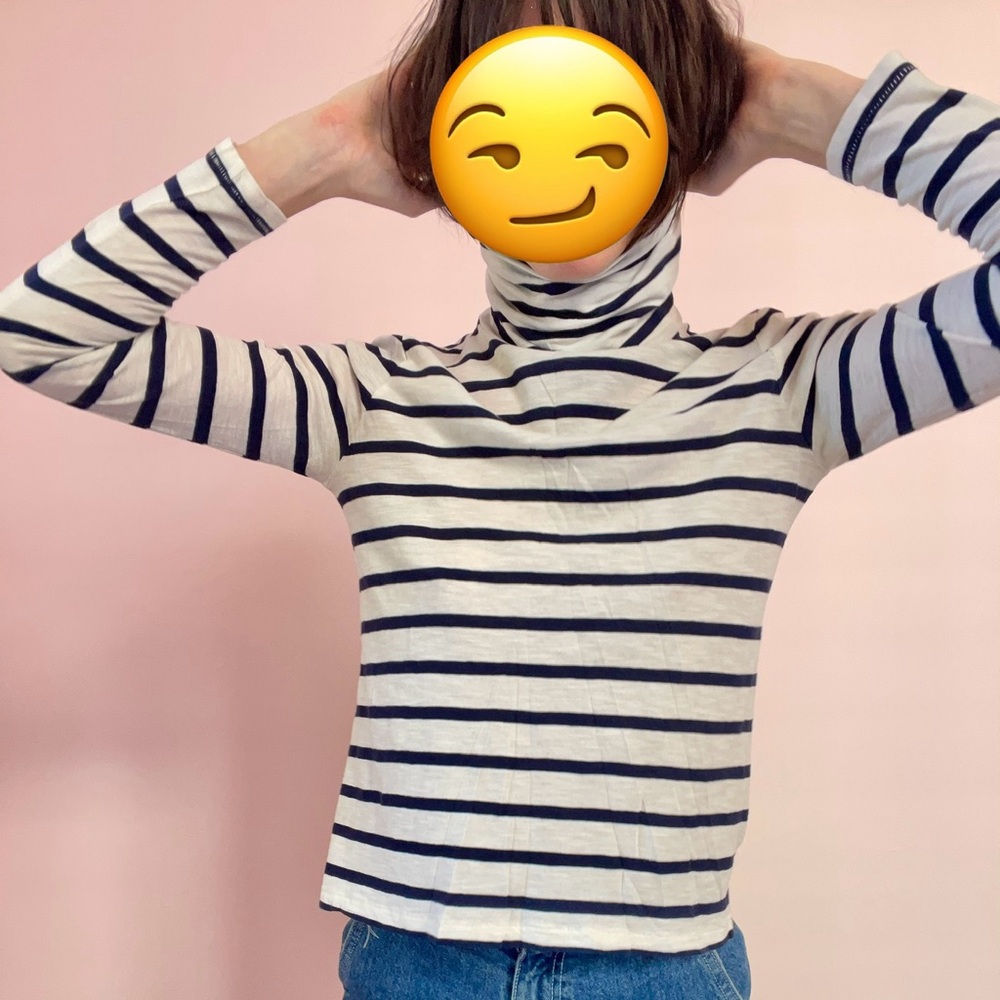 Madewell striped turtleneck shirt